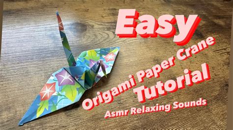 How To Make An Origami Paper Crane Asmr Relaxation YouTube