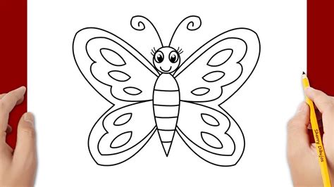 Como Dibujar Una Mariposa Facil Dibujo De Mariposa Paso A Paso Youtube