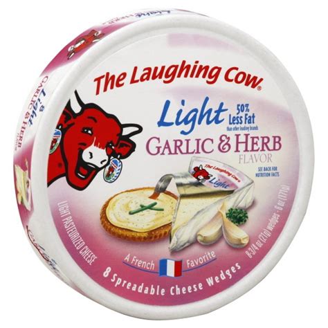 The Laughing Cow Cheese Light Garlic And Herb Flavor Wedges 8 Ct