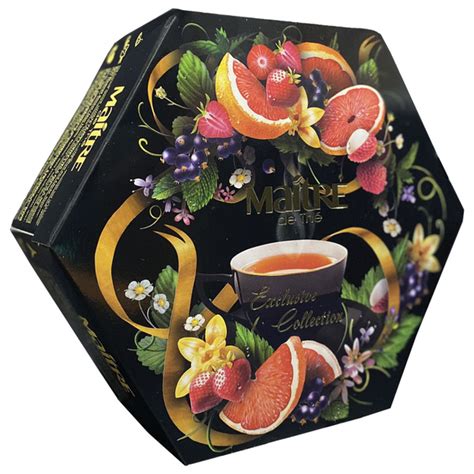 1 шт! Чай MAITRE Exclusive Collection ассорти 12 вкусов, НАБОР 60 ...