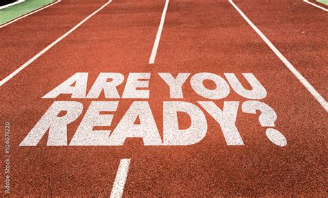 Are You Ready? written on running track Stock Photo | Adobe Stock