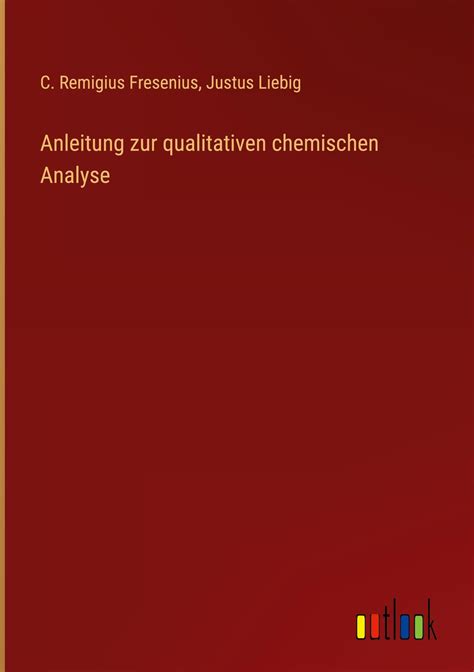 Anleitung Zur Qualitativen Chemischen Analyse Online Kaufen