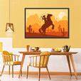 Cowboy Lasso Silhouette Wall Art | Digital Art