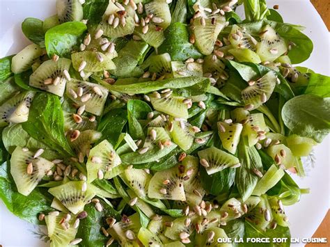 Salade mâche kiwi Que la Force soit en Cuisine