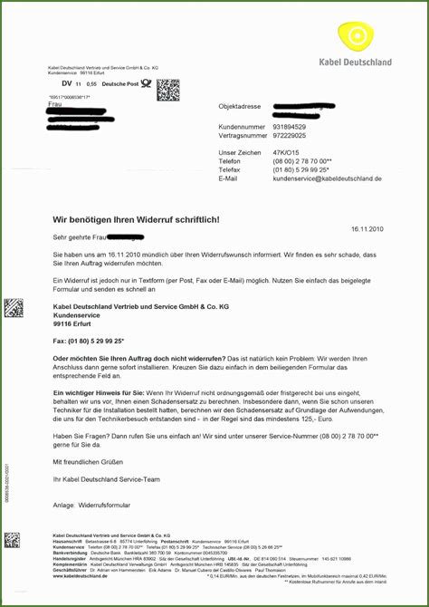 K Ndigung Telekom Umzug Sonderk Ndigungsrecht Vorlage Kabel