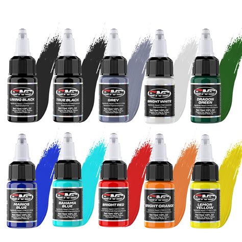 Cnc Tattoo Farbe Set Kit Basic Colours Oz Ml Einheit