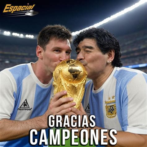 Espacial105.1 - 🩵🤍 Del cielo al Lusail 🏟: Diego y Messi... | Facebook