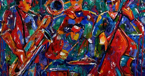 Daily Painters Abstract Gallery: Jazz Art Abstract Painting Instruments ...