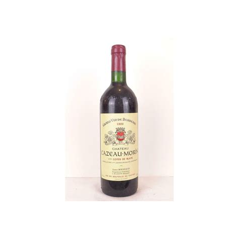 Blaye Château Cazeau morin Rouge 1988 la bouteille de 75 cl à Prix