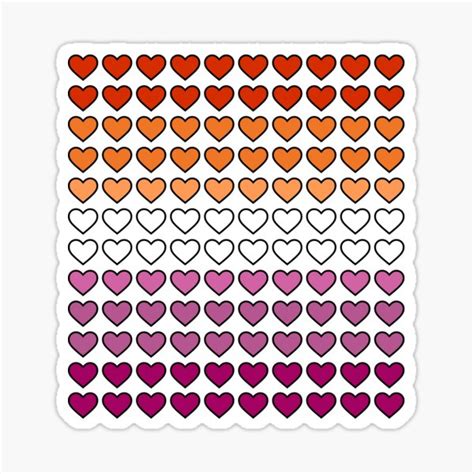 Heart Pattern Lesbian Sticker For Sale By Tallulah Malibu Redbubble