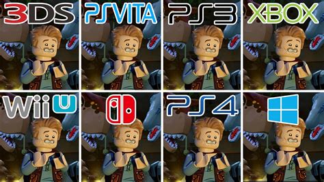 Lego Jurassic World 2015 3ds Vs Ps Vita Vs Ps3 Vs Xbox 360 Vs Wii U Vs Switch Vs Ps4 Pro Vs Pc