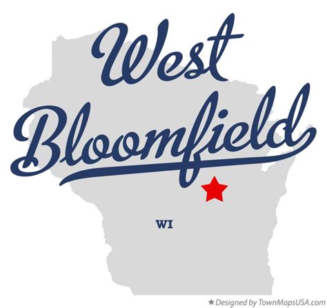 Map of West Bloomfield, WI, Wisconsin