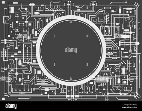 Black White Circuit Board Background Stock Photos And Black White Circuit