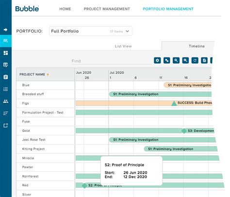 Portfolio Management Tools – Bubble PPM Software