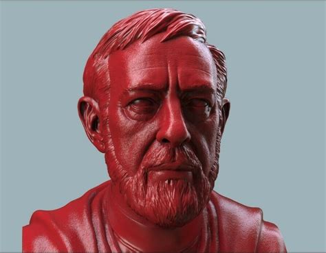 Stl File Obi Wan Kenobi Bust 👤・3d Printer Model To Download・cults