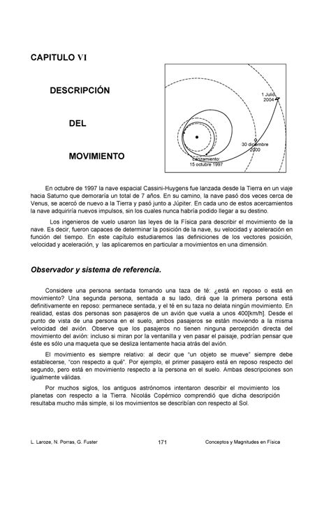 Cap Tulo Vi Descripci O N Del Movimiento Capitulo Vi Descripci N