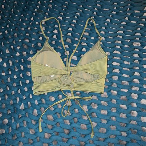 Strappy Olive Green Bikini Top Size Xl Bikini Depop