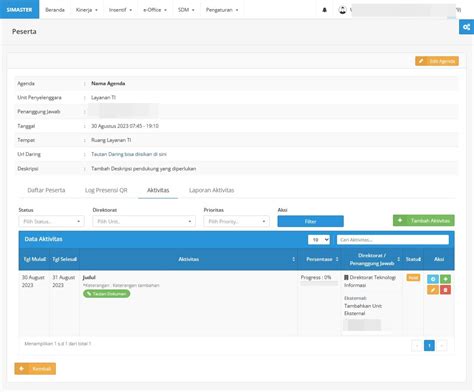 Simaster Menambah Agenda Bagian Aktivitas Dti Ugm Ac Id