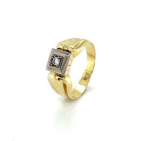 Ring Bicolor Mit Brillant Bh