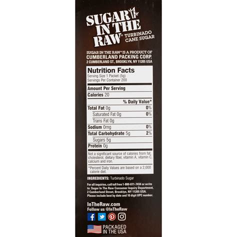 Raw Sugar Nutrition Facts Nutrition Ftempo