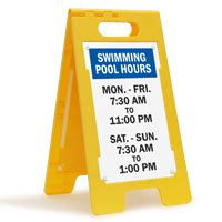 Pool Hours Signs | Custom Pool Hours Signs