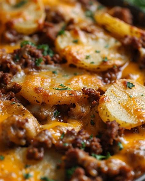 Cheesy Ground Beef And Potato Casserole Recipes More