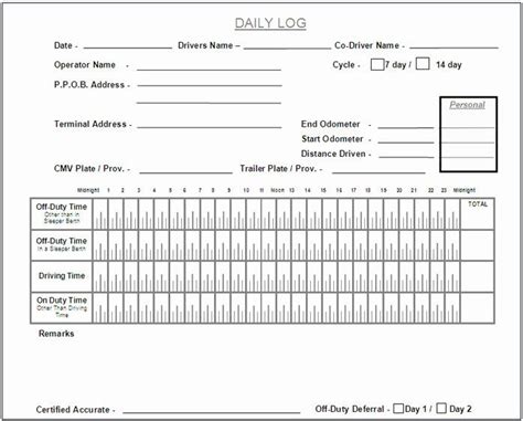 Truck Driver Log Book Template In 2020 With Images Within Cdl Log Book