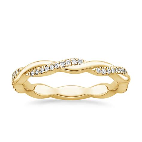 Petite Luxe Twisted Vine Diamond Ring Ct Tw In K Yellow Gold