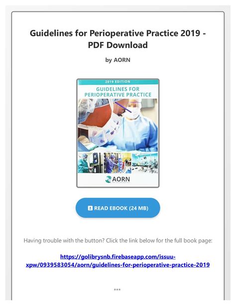 Epub Guidelines For Perioperative Practice 2019 By AORN By