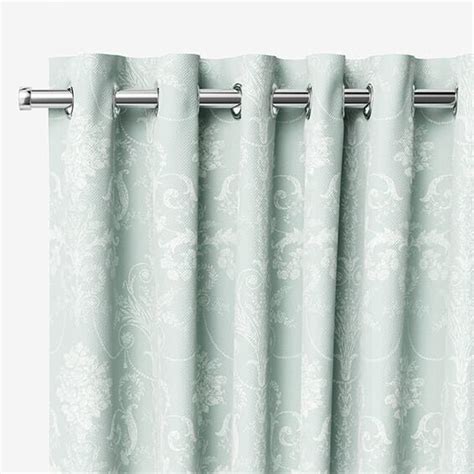 Laura Ashley Pair Blackout Lined Eyelets Curtains Duck Egg W165 Drop