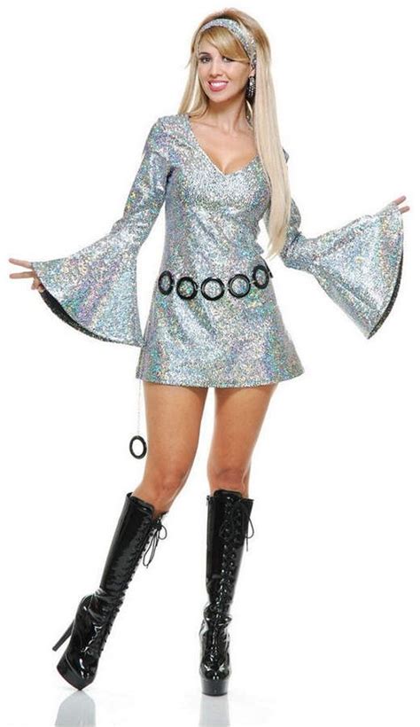 Buyseasons Women Sparkle Diva Adult Costume Vestidos De Los 70 Vestuario De Los 70s Vestidos