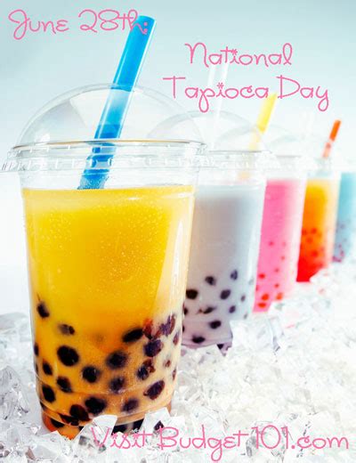 June 28th National Tapioca Day National Food Holidays