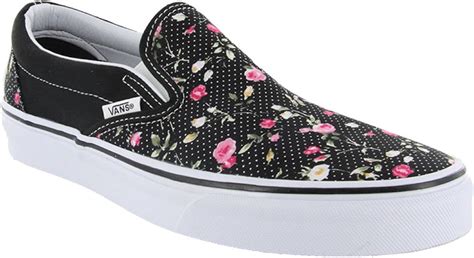 Vans Womens Classic Slip On Sneaker Floral Dotsblack 5 M