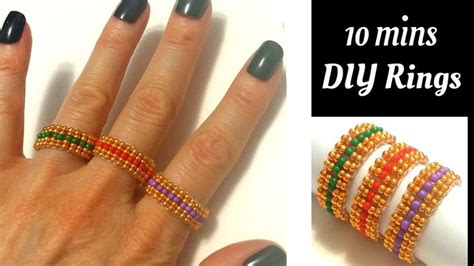 Ring Making Tutorial Beaded Rings 10 Mins Diy Rings Diy Rings How