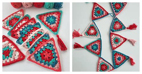 Granny Joy Christmas Bunting Free Crochet Pattern