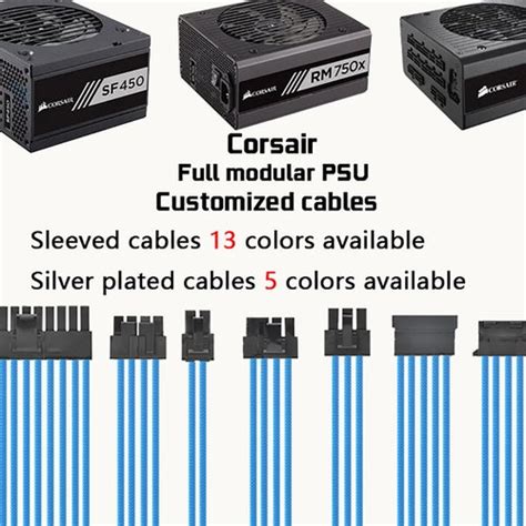 Customized EVGA Psu Full Modular Cables Sleeved Silver Plated - Etsy