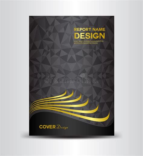 Black Cover Designn Template Stock Vector - Illustration of marketing, brochure: 64876856