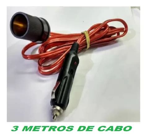 1 Tomada Veicular 12v Acendedor Cigarro Carro Plug Cabo