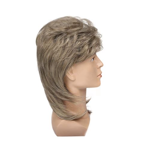 Kaneles Blonde Mullet Wigs For Men 70s 80s Costumes Mens Fancy Party Accessory Cosplay Hair Wig