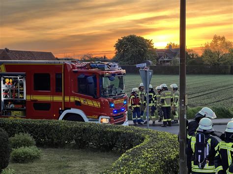 Feuer in Gebäude Menschenleben in Gefahr Freiwillige Feuerwehr Vechta