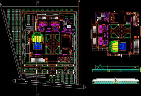 International Convention Center Dwg Elevation For Autocad • Designs Cad