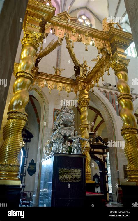 Elaborate Silver Sarcophagus Of St Adalbert In The Chancel Of Gniezno