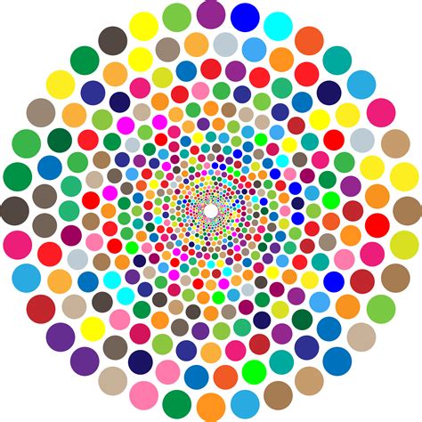 Clipart - Colorful Concentric Circles Vortex