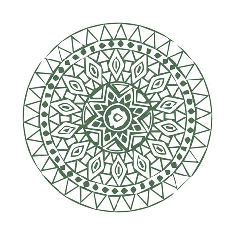 Premium Vector | A green circle with a green design on it