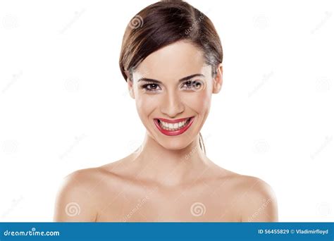 Wide teeth smile stock image. Image of lips, healthy - 56455829