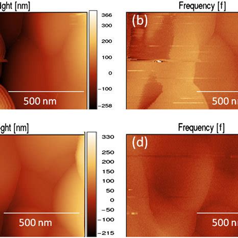 Atomic Force Microscopic Images A And B Showing Topography Of The