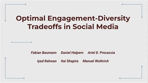 Optimal Engagement Diversity Tradeoffs In Social Media Proceedings Of