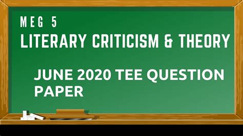 Meg June Term End Examination Question Paper Literary