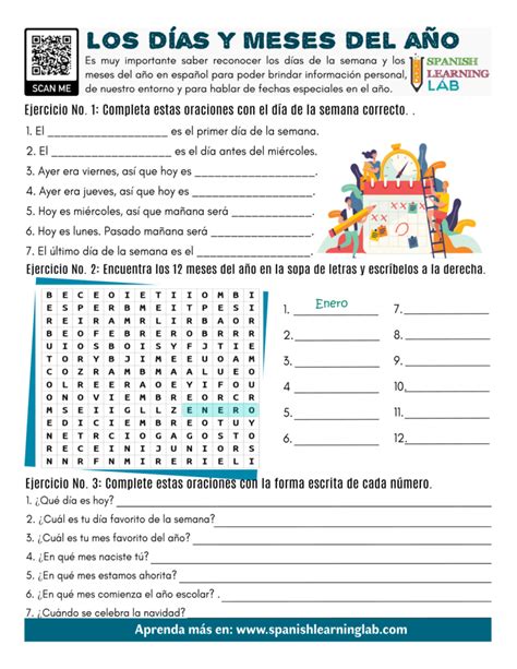 Practice The Vocabulary For The Days Of The Week And Months In Spanish