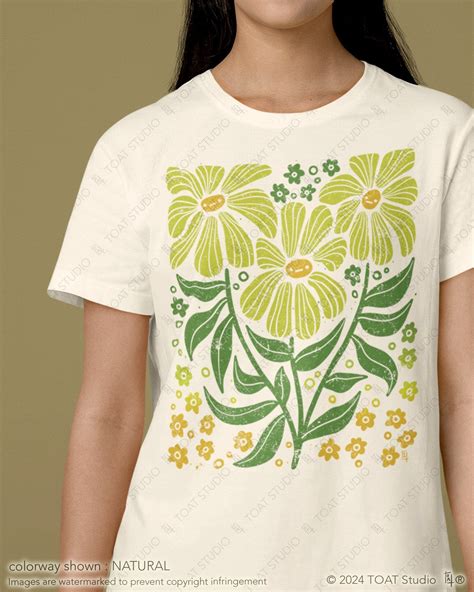 Boho Wildflowers Ii Unisex T Shirt Daisy Festival Shirt Botanical